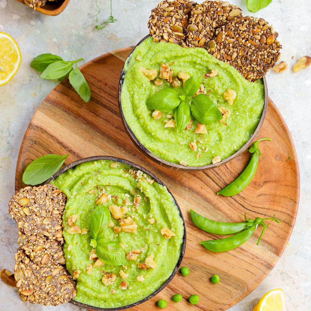 Raw Vegan Pea Pesto Hummus