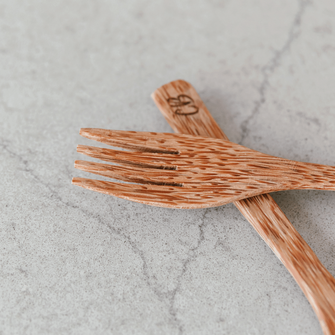 Wooden Coconut Fork by Coconut Bowls